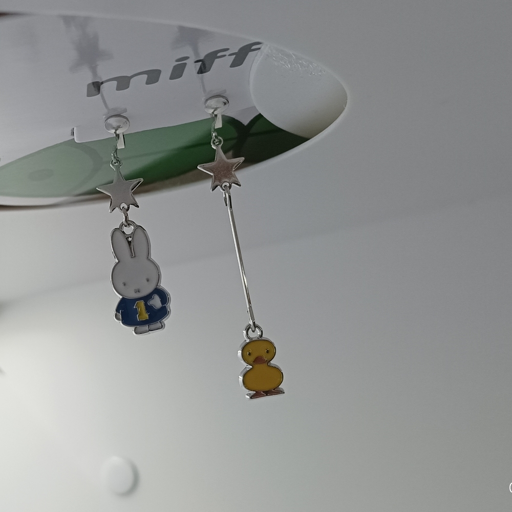 Two pairs of Miffy Dick Bruna Clip On Earrings - Picture 3 of 4